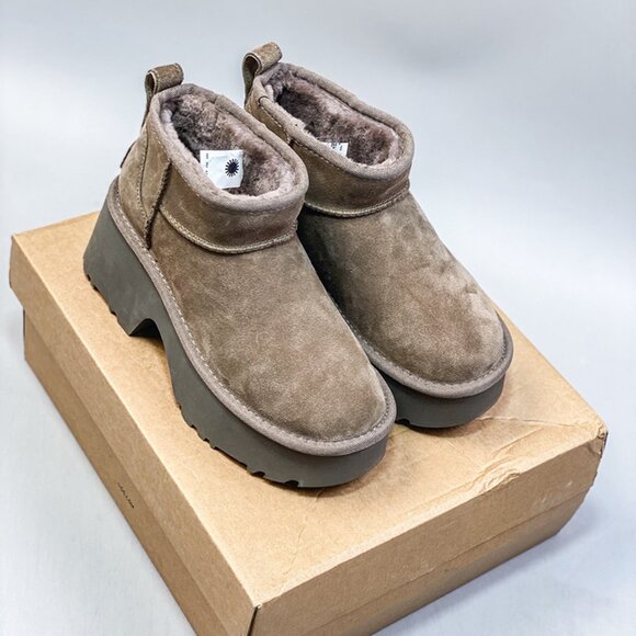 UGG Brown Suede Classic Ultra Mini New Heights - Picture 6 of 6